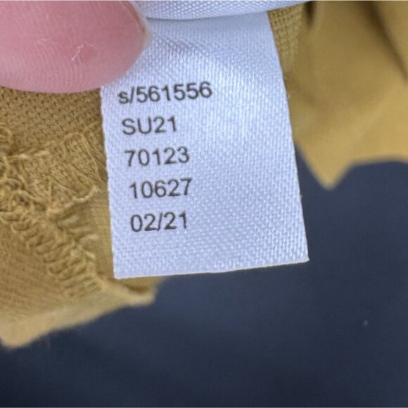 Ann Taylor Women's Sleeveless Ruffled Top M Mustard Yellow Classic Feminine - Picture 5 of 8